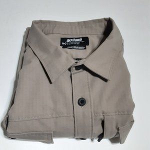 Off The Grid Men's Short Sleeve Button Down Shirt in Size L